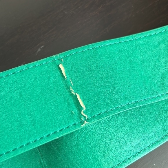 Pieces Verinda belt, multi color bejeweled buckle, green retro belt,43” length - Picture 14 of 16